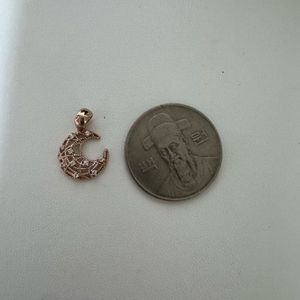14K로즈골드 달팬던트 메달 큐빅달