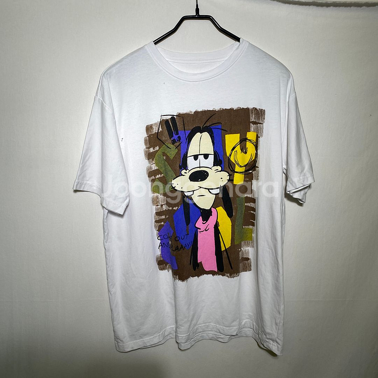 L-XL)빈티지 프린팅 반팔 티셔츠--1