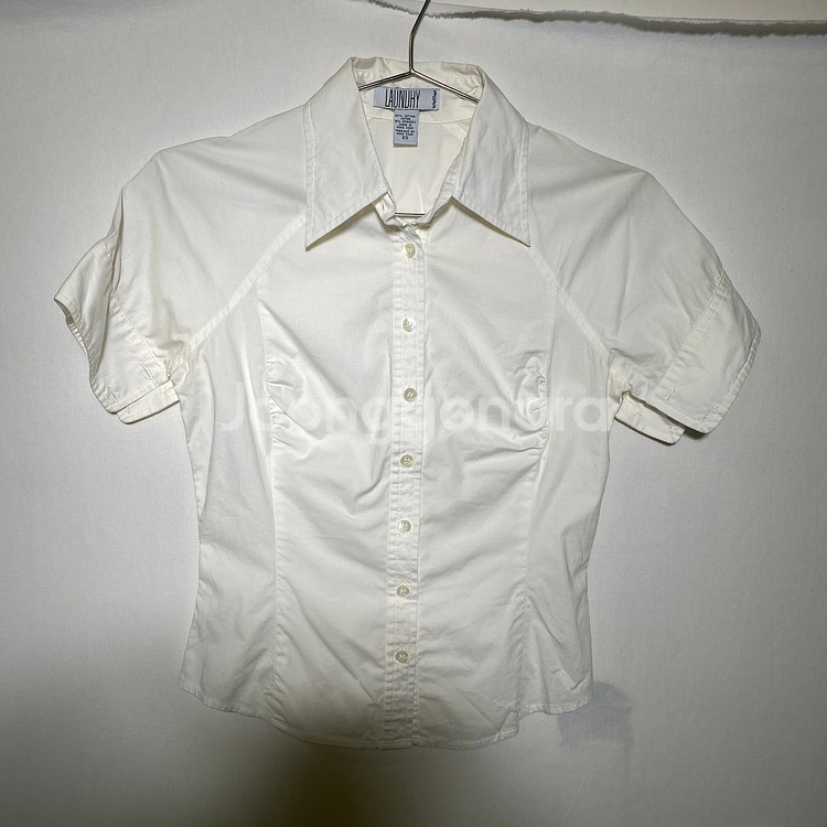 XS-S)LAUNDRY 여성 반팔 셔츠 남방--1