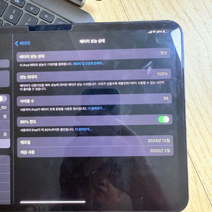 아이패드 프로11 m4 256g 셀룰러+정품키보드 애케