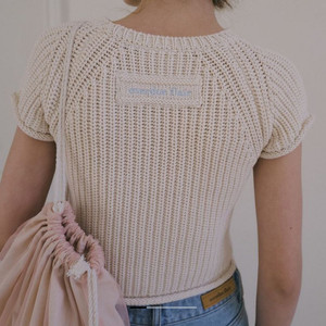Rolling cap sleeve knit