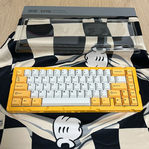 (미사용)AC067 Cheese 풀알루 키보드+ 키캡
