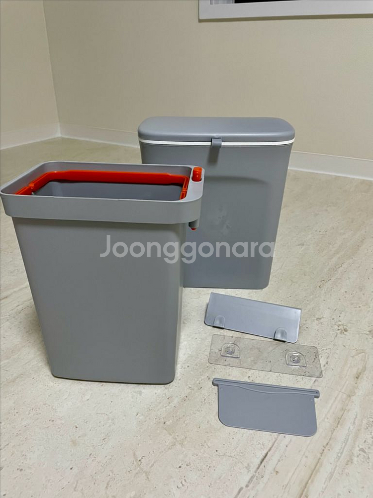 주방 싱크대 걸이식 휴지통 그레이 9L--1