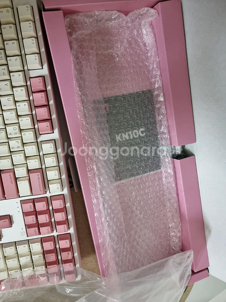 미사용새상품) 앱코 무접점 키보드 KN10C 핑크키보드--4