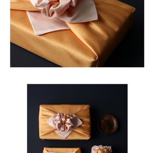 통샵 옐로우 아이보리 실크 겹보자기