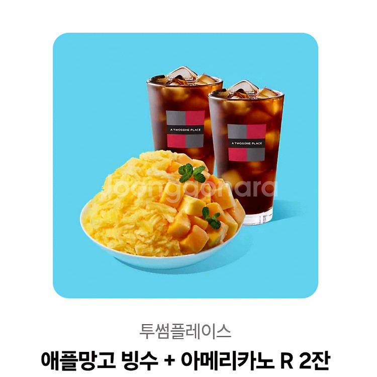 투썸플레이스애플망고 빙수 + 아메리카노 R 2잔--0