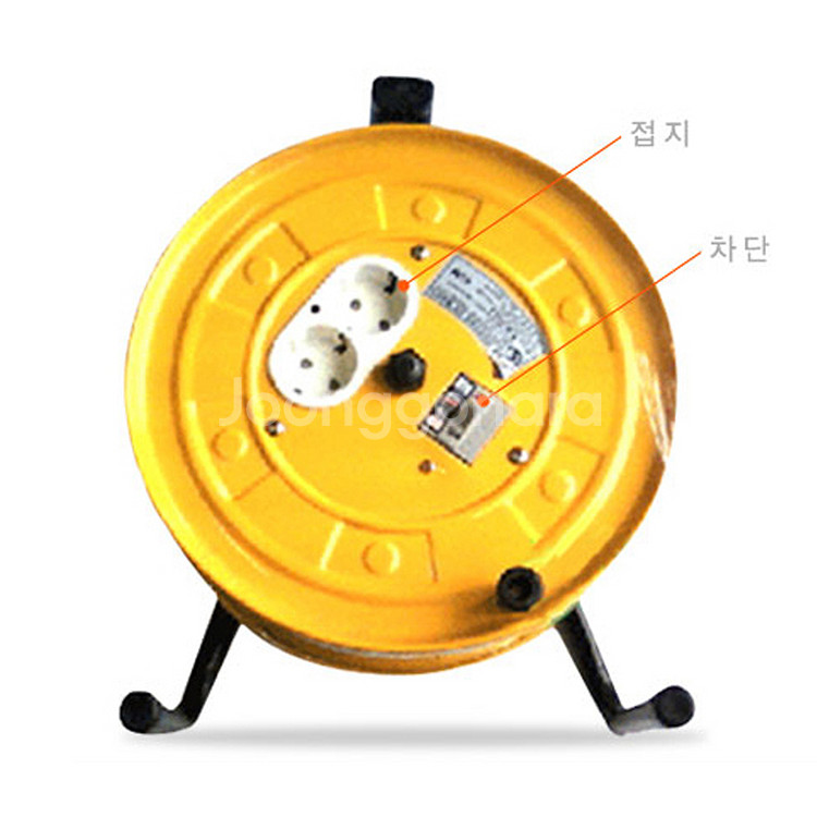 새제품) 다전 접지+차단 1.5sq 전선 릴 50m--0