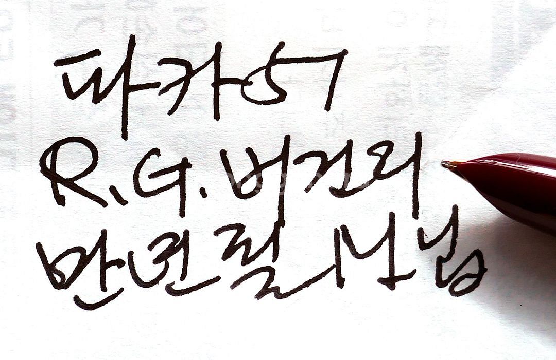 파카 51 만년필 버건디색 롤 골드 M--8