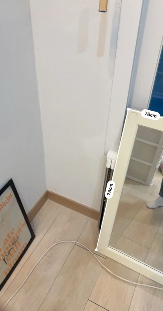 화이트 사각 프레임 거울 판매 78cm--2