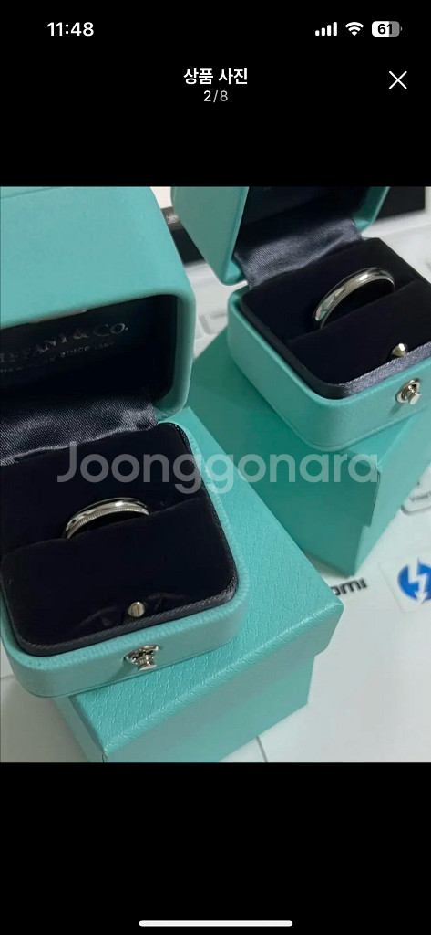 풀패키지)티파니앤코 클래식&밀그레인 웨딩링--1