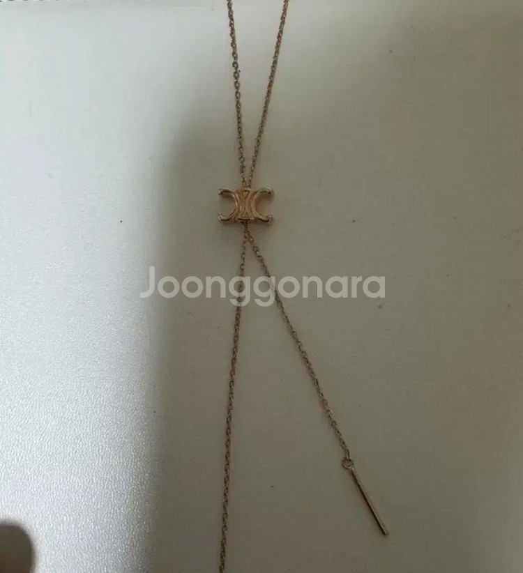 은 925 핑크골드 목걸이 줄조절가능 일체형--0