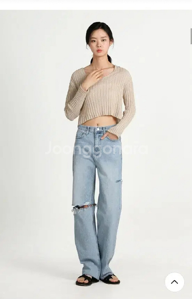 무신사 와르 데님바지 데님와이드팬츠 청바지--3