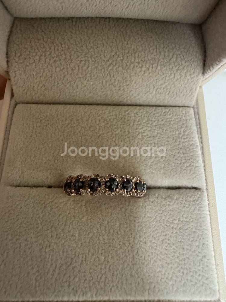 천연다이아 금 반지 블랙다이아 14K 로즈골드--2