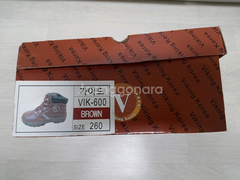 바이킹안전화 260 천연가죽 kc인증 박스새제품--7
