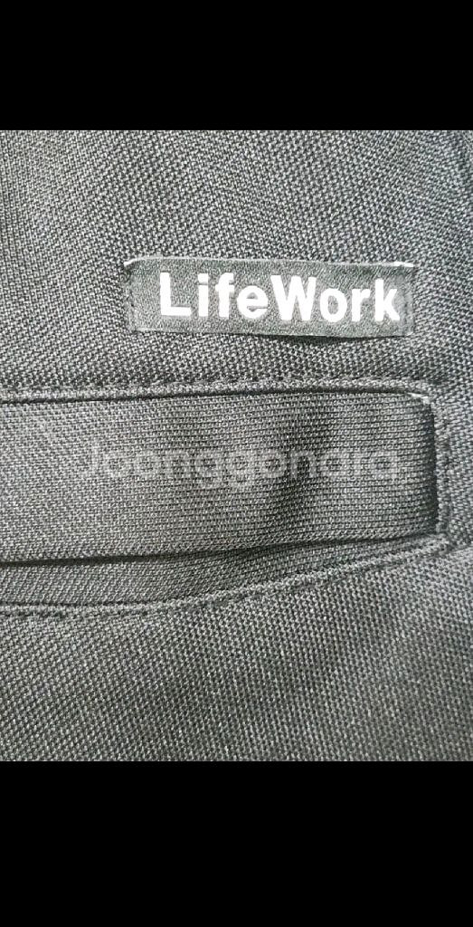 (L) 라이프워크 츄리닝 반바지 블랙 고무줄 하프팬츠--4
