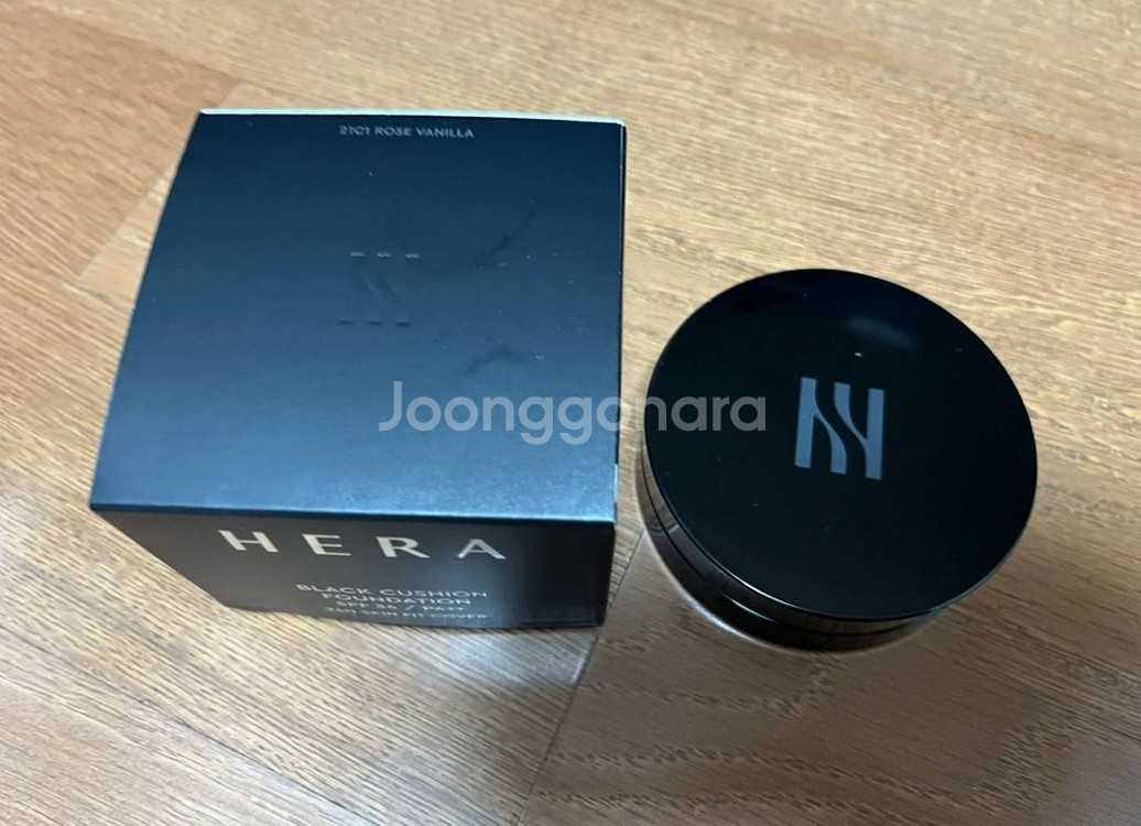 새상품) 헤라 NEW 블랙 쿠션 21C1 로제바닐라--0
