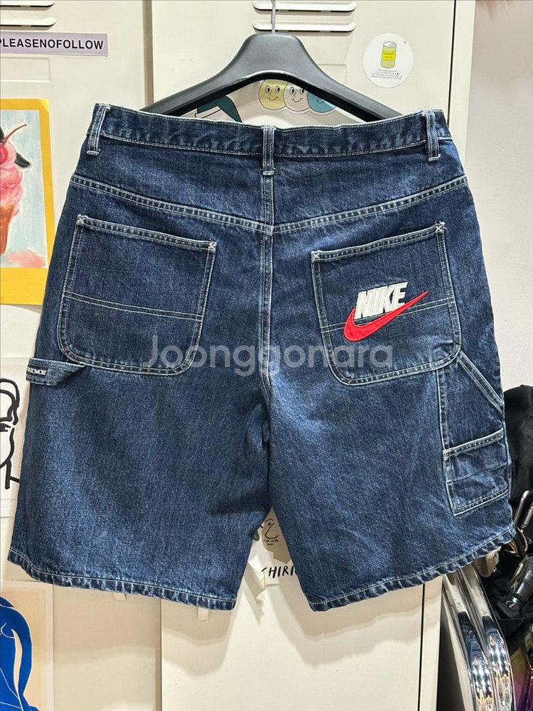 슈프림X나이키데님 반바지 팝니다--1