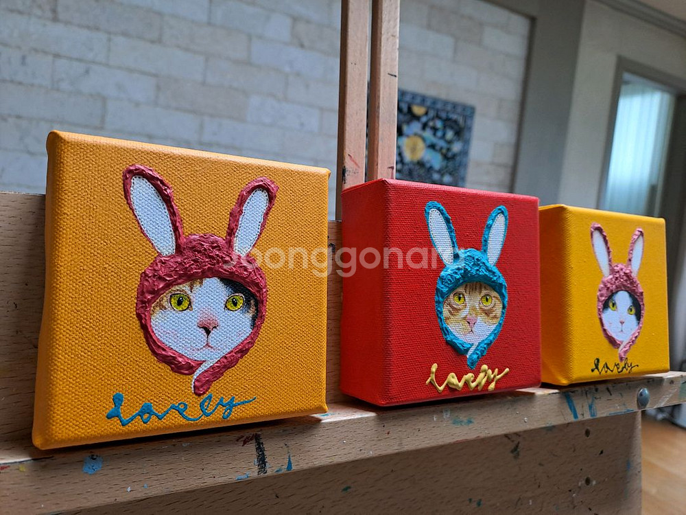 개당가격입니다 고양이 아크릴 그림액자입니다--1