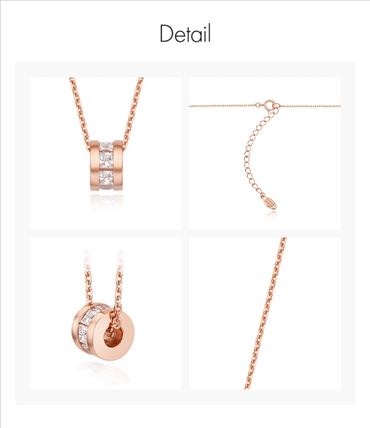 [스톤헨지] 실버 큐빅 목걸이 SC24D08E--2