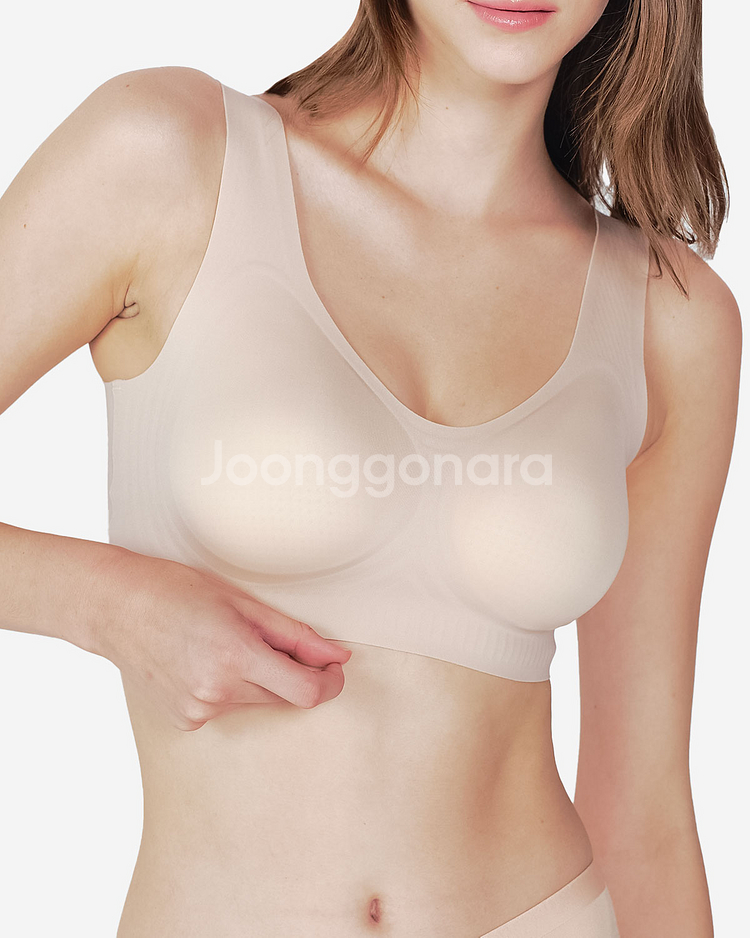 [공식/새상품] 노와이어 노후크 모달브라 스포츠 브라탑--1