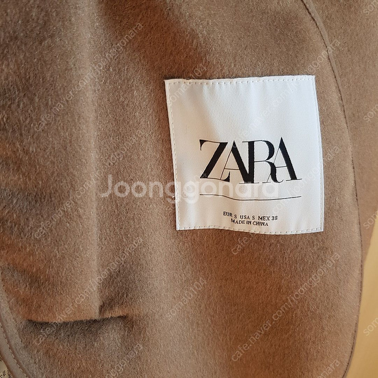 새상품)ZARA 남성 카멜 울 코트--8