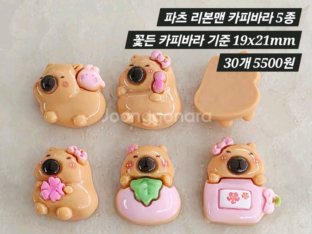 파츠 리본맨 카피바라 5종 30개 일괄--1