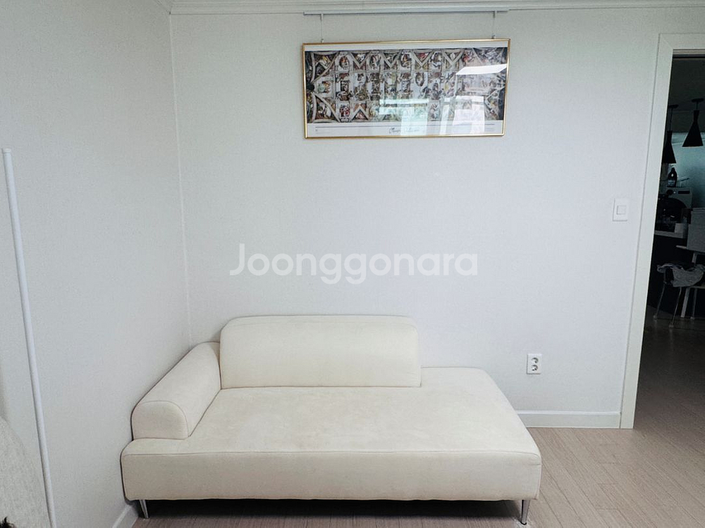 스칸디아 2인~3인 아이보리 소파--5