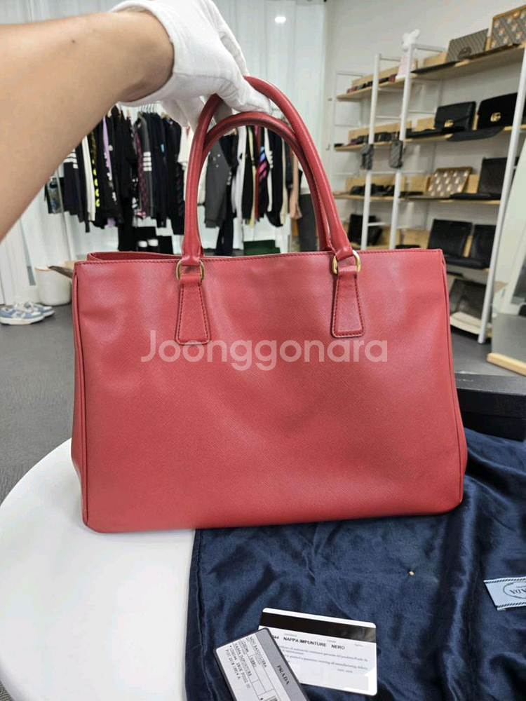 [A급컨디션]프라다 사피아노 토트백--2