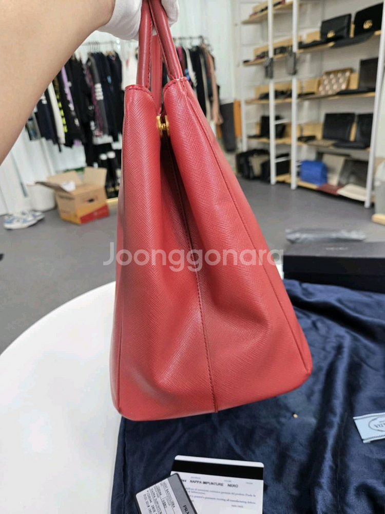 [A급컨디션]프라다 사피아노 토트백--3