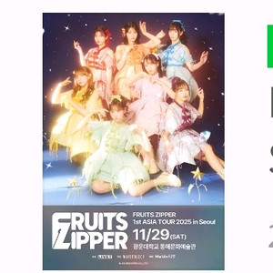 후르츠지퍼 아시아투어 콘서트 대리티켓해드려요