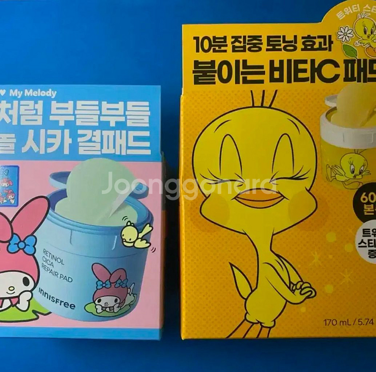[새제품]이니스프리 레티놀시카 마이멜로디 냉감토너패드--3