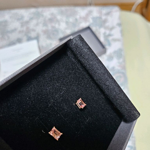 14k 핑크랩다이아 귀걸이