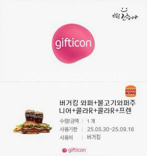 버거킹 와퍼+불고기와퍼주니어+콜라R+콜라R+프렌치프라이--0