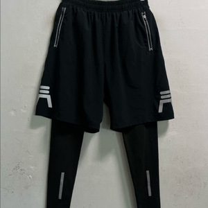 33-34 블랙 기능성 스판 반바지 레깅스