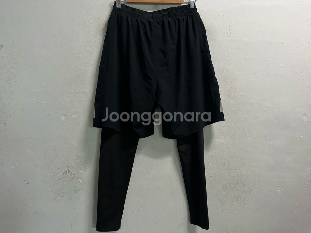 33-34 블랙 기능성 스판 반바지 레깅스--2