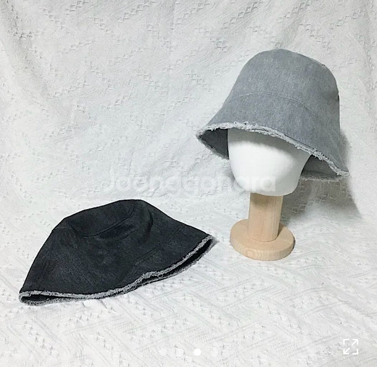 (새상품) 에이블리 데님 버킷햇--1