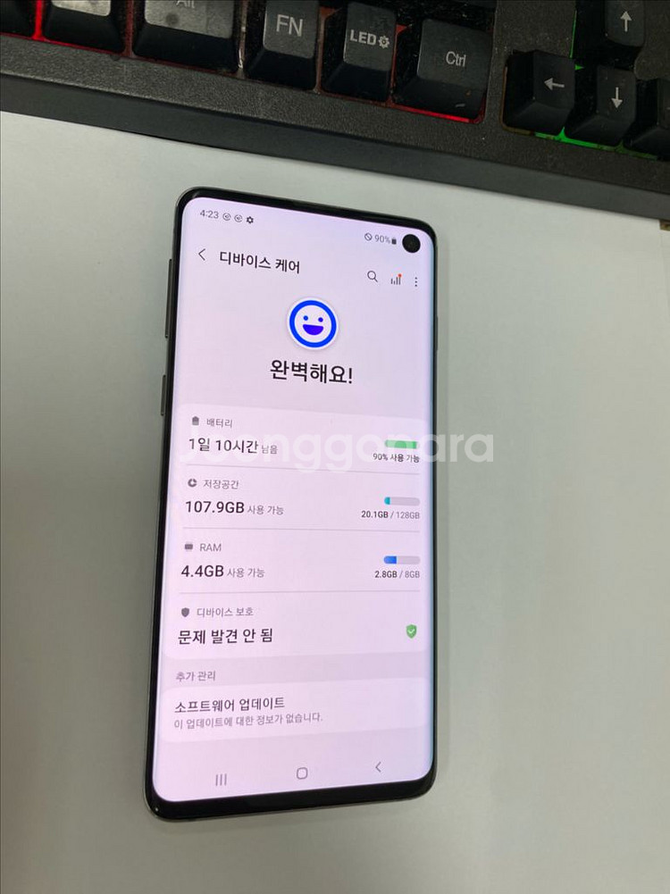 KT 갤럭시S10 LTE 블랙 AA급 128GB 무잔상--2
