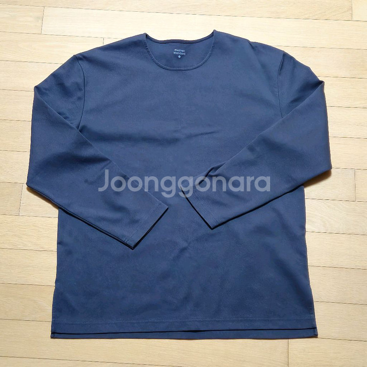 무신사스탠다드 폰테 크루 넥 긴팔 티셔츠 [다크 그레이--0