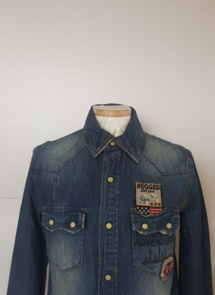 95)지프 자수패치 빈티지 워싱 데님 남방셔츠 이미지