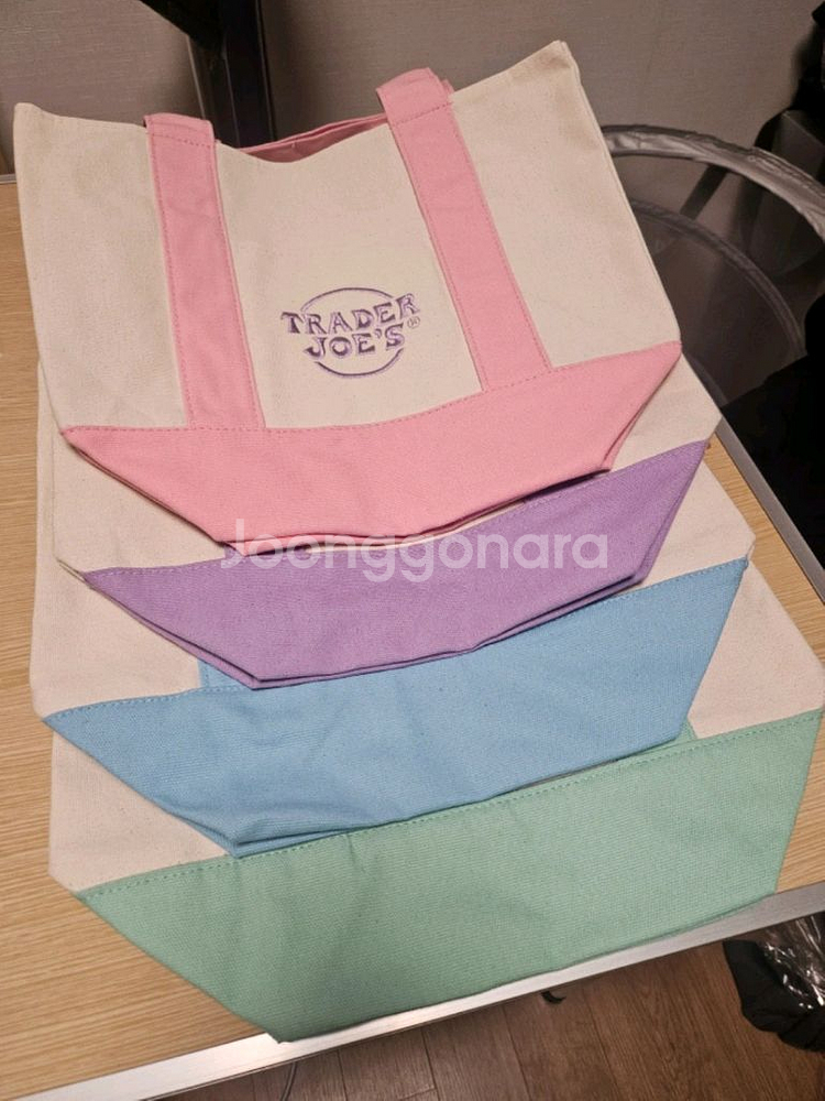 [새상품] 트레이더조 파스텔 미니 에코백 세트--0