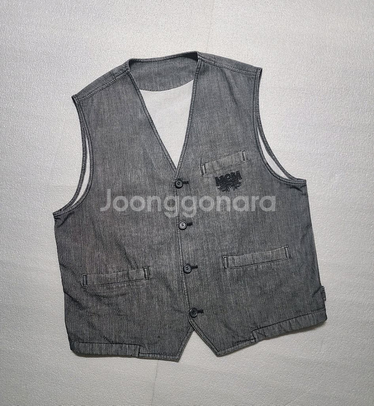 빈티지 MCM 엠씨엠 데님 베스트 조끼--0