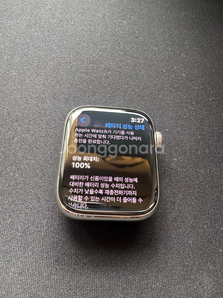 애플워치9 45mm 스테인리스 (실버) 판매합니다.--2
