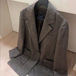 올리브데올리브 울 캐시미어 헤링본 아웃포켓 자켓 숏코트