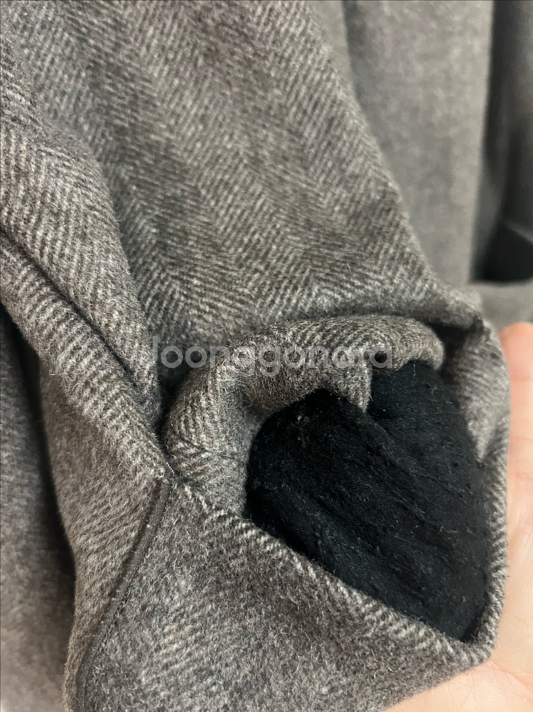 올리브데올리브 울 캐시미어 헤링본 아웃포켓 자켓 숏코트--6