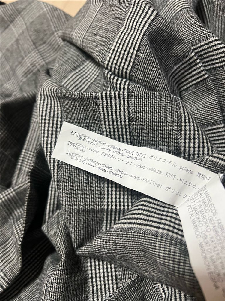 자라컬렉션 체크 타이넥 플리츠 셔츠 롱원피스 톰브라운--9