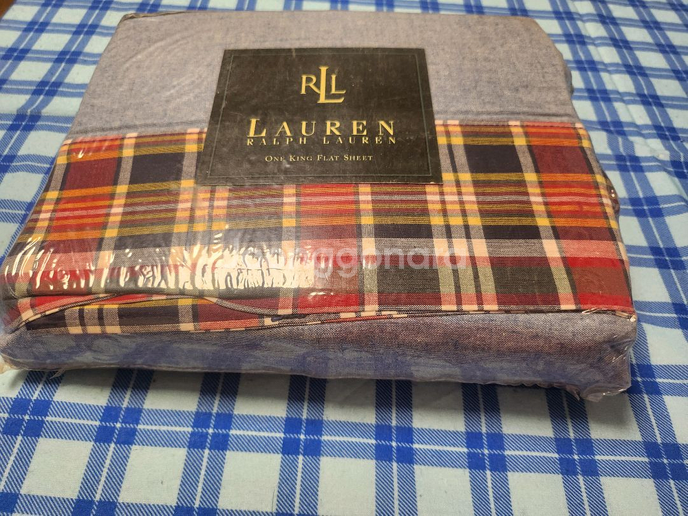 랄프로렌 USA 이불 (쳬크 샴브레이 킹 플랫)--0