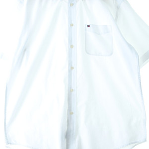 (M-XL) 타미힐피거 반팔셔츠 남방 흰색 올드스쿨