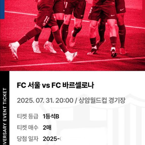 FC서울 vs FC바르셀로나티켓/ ** 1등석B **