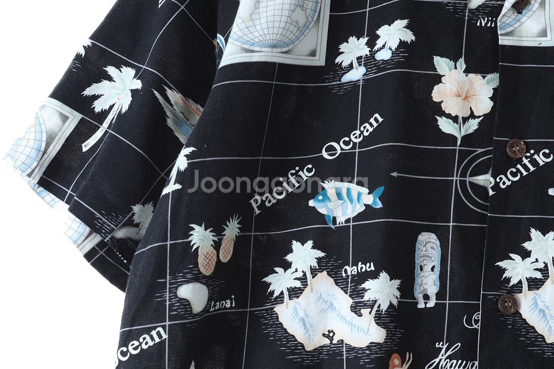 (M) 브랜드빈티지 반팔셔츠 남방 제품 하와이안--3