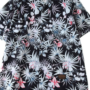 (L-XL) 브랜드빈티지 반팔셔츠 남방 블랙 하와이안